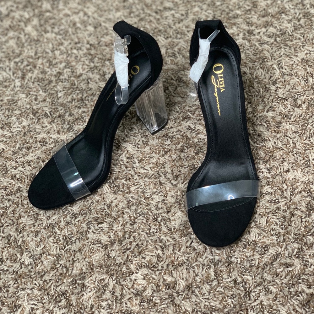 Faux Suede Block Heels